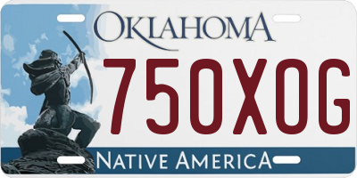 OK license plate 750XOG