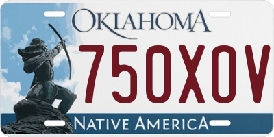 OK license plate 750XOV