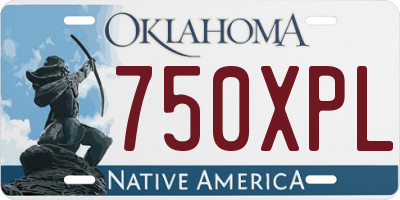 OK license plate 750XPL