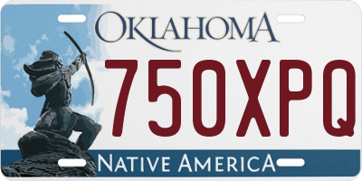 OK license plate 750XPQ