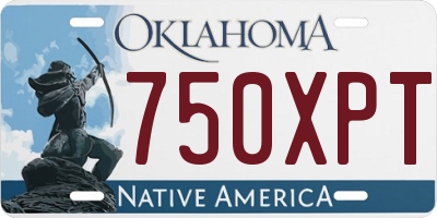 OK license plate 750XPT
