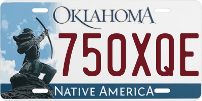OK license plate 750XQE