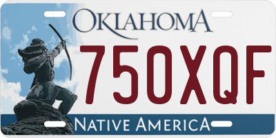OK license plate 750XQF