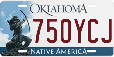 OK license plate 750YCJ