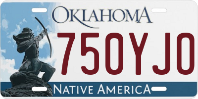 OK license plate 750YJO