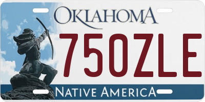 OK license plate 750ZLE