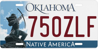 OK license plate 750ZLF