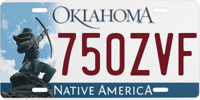 OK license plate 750ZVF