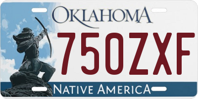 OK license plate 750ZXF