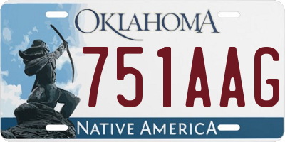 OK license plate 751AAG