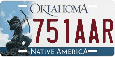 OK license plate 751AAR