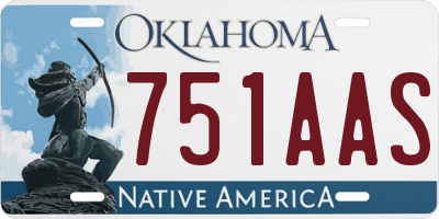 OK license plate 751AAS