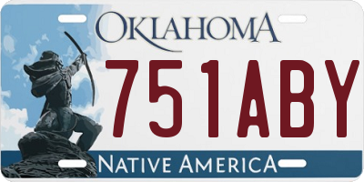 OK license plate 751ABY