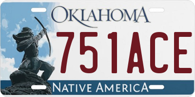 OK license plate 751ACE