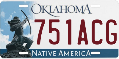 OK license plate 751ACG