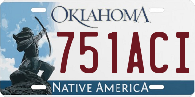 OK license plate 751ACI
