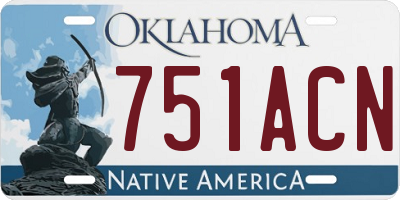 OK license plate 751ACN