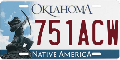 OK license plate 751ACW