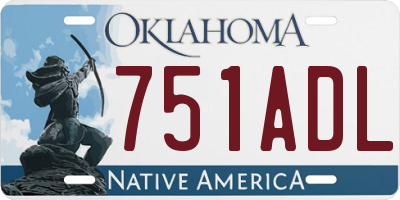 OK license plate 751ADL