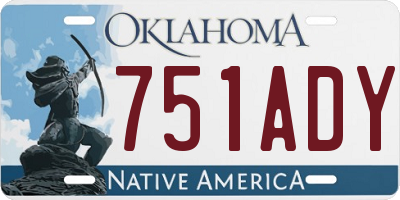 OK license plate 751ADY