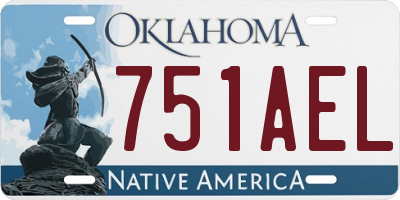 OK license plate 751AEL