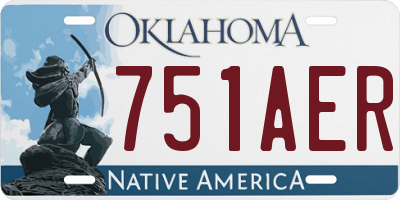 OK license plate 751AER