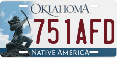 OK license plate 751AFD