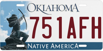 OK license plate 751AFH