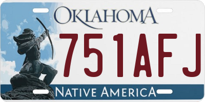OK license plate 751AFJ