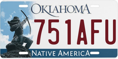 OK license plate 751AFU