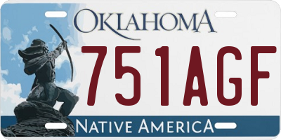 OK license plate 751AGF