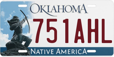 OK license plate 751AHL