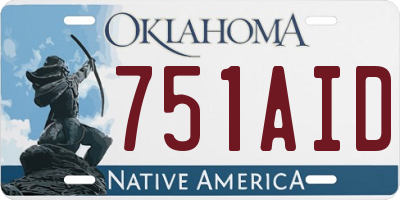 OK license plate 751AID