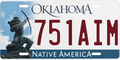 OK license plate 751AIM