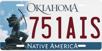 OK license plate 751AIS