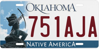 OK license plate 751AJA