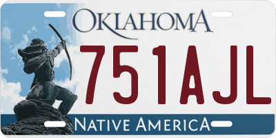 OK license plate 751AJL