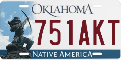 OK license plate 751AKT