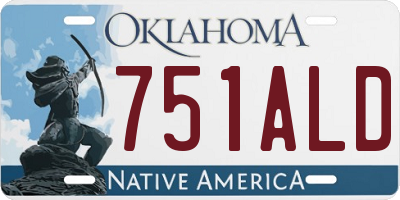 OK license plate 751ALD