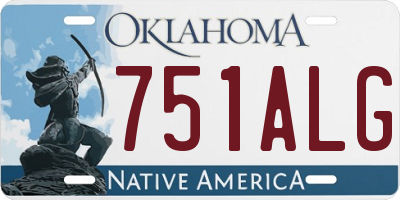 OK license plate 751ALG