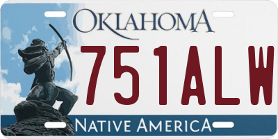 OK license plate 751ALW
