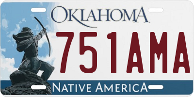 OK license plate 751AMA