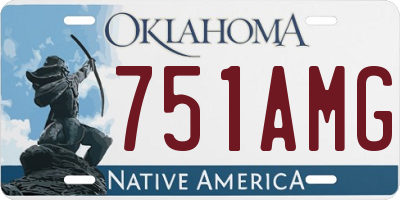 OK license plate 751AMG