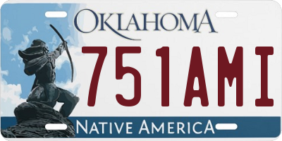 OK license plate 751AMI
