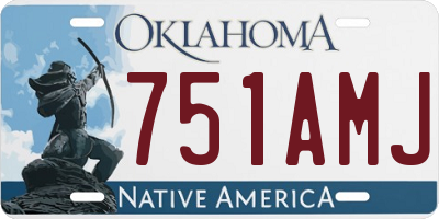OK license plate 751AMJ