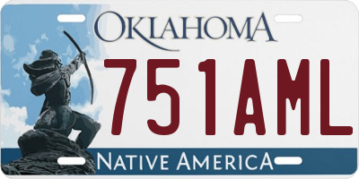 OK license plate 751AML