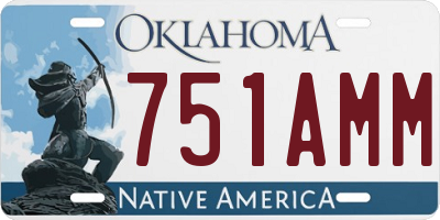OK license plate 751AMM
