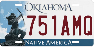 OK license plate 751AMQ