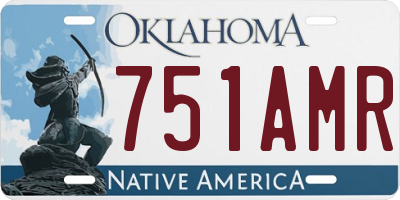 OK license plate 751AMR