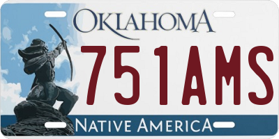OK license plate 751AMS